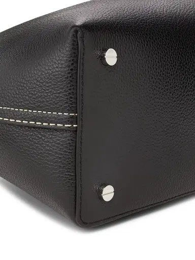Toteme Women's T-Lock Leather Top-Handle Bag - Black | Thumbnail 6