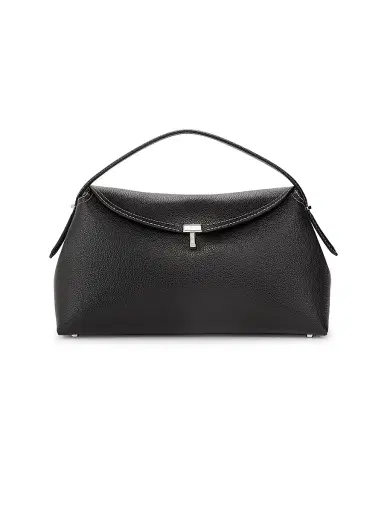 Toteme Women's T-Lock Leather Top-Handle Bag - Black | Thumbnail 1