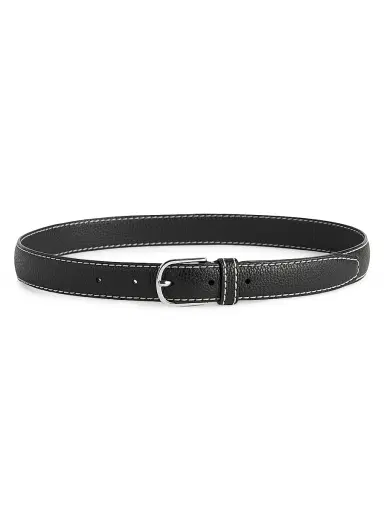TOTEME Women's Slim Trouser Leather Belt - Black | Thumbnail 2