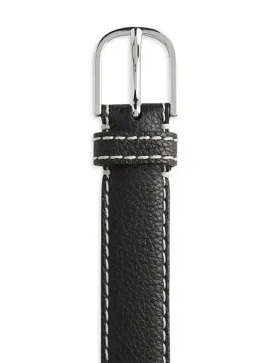 TOTEME Women's Slim Trouser Leather Belt - Black | Thumbnail 4