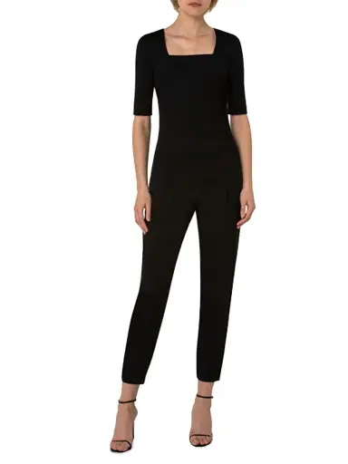 Akris punto Women's Elements Jersey Square Neck Top - Black - Size 16 | Thumbnail 2 Akris punto Women's Elements Jersey Square Neck Top - Black - Size 16 | Thumbnail 2