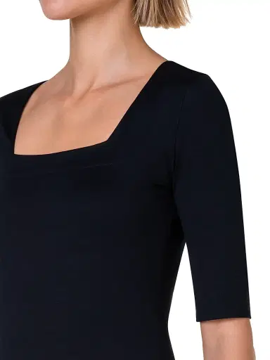 Akris punto Women's Elements Jersey Square Neck Top - Black - Size 16 | Thumbnail 6 Akris punto Women's Elements Jersey Square Neck Top - Black - Size 16 | Thumbnail 6