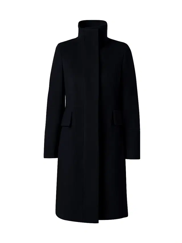 Akris punto Women's Long Wool-Blend Coat - Black