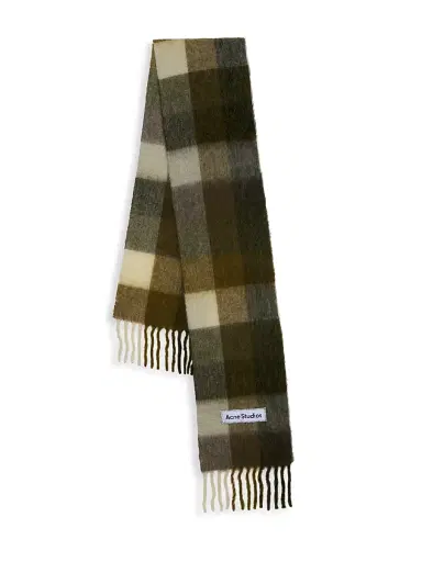Acne Studios Men's Main Vally Checkered Fringe Scarf | Thumbnail 1