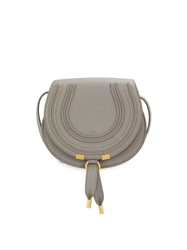 Chloé Women's Mini Marcie Leather Saddle Bag - Cashmere Grey