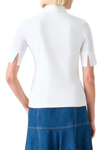 Akris punto Women's Ribbed Stretch-Jersey Polo Shirt | Thumbnail 5 Akris punto Women's Ribbed Stretch-Jersey Polo Shirt | Thumbnail 5