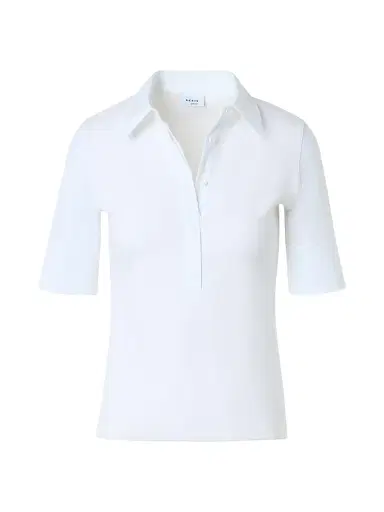 Akris punto Women's Ribbed Stretch-Jersey Polo Shirt | Thumbnail 1 Akris punto Women's Ribbed Stretch-Jersey Polo Shirt | Thumbnail 1