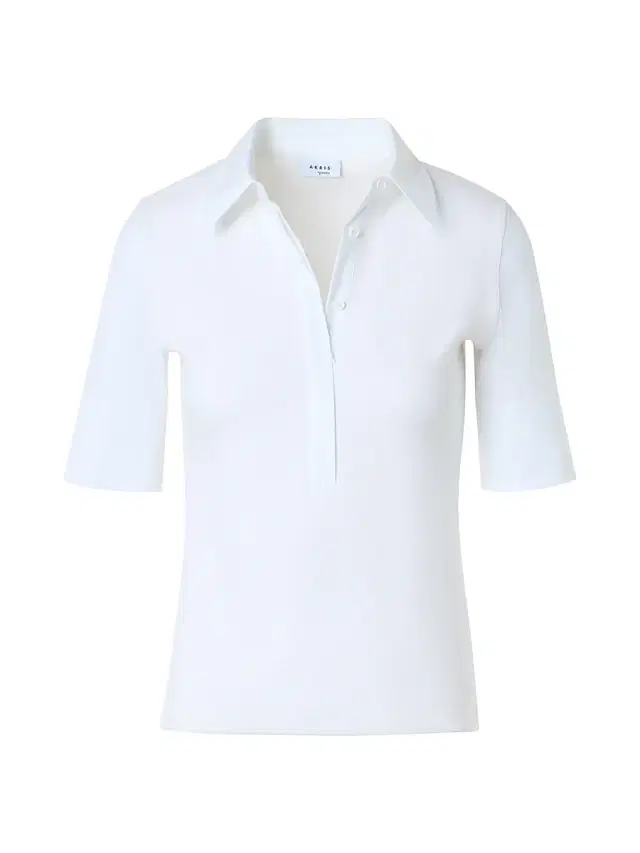 Akris punto Women's Ribbed Stretch-Jersey Polo Shirt - Cream