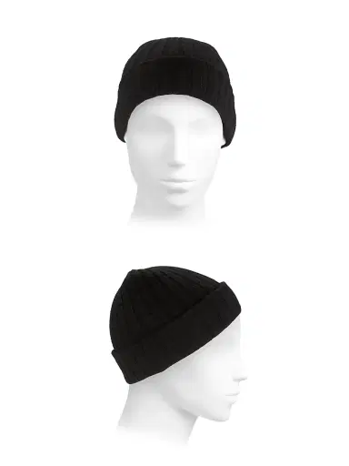 Toteme Women's Ps24 Rib-Knit Cashmere Beanie - Black | Thumbnail 2 Toteme Women's Ps24 Rib-Knit Cashmere Beanie - Black | Thumbnail 2