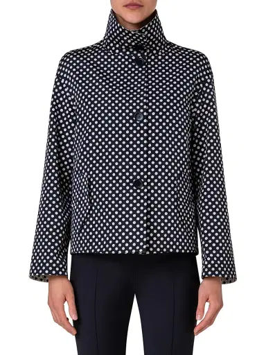 Akris punto Women's Polka Dot Cropped Jacket - Black Cream - Size 18 | Thumbnail 3 Akris punto Women's Polka Dot Cropped Jacket - Black Cream - Size 18 | Thumbnail 3