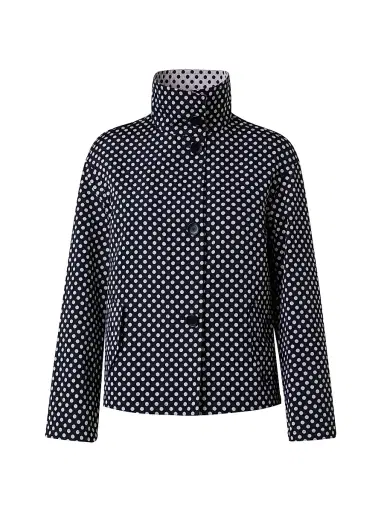 Akris punto Women's Polka Dot Cropped Jacket - Black Cream - Size 18 | Thumbnail 1 Akris punto Women's Polka Dot Cropped Jacket - Black Cream - Size 18 | Thumbnail 1