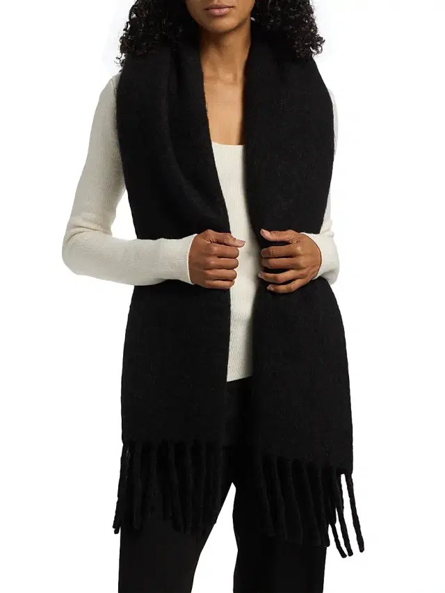 Toteme Women's Alpaca-Blend Scarf - Black