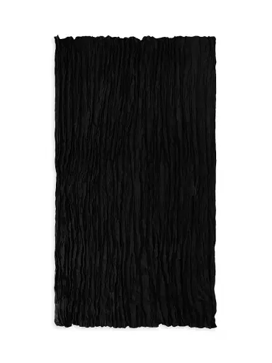 Toteme Women's Crinkled Cotton Wrap Scarf - Black | Thumbnail 2