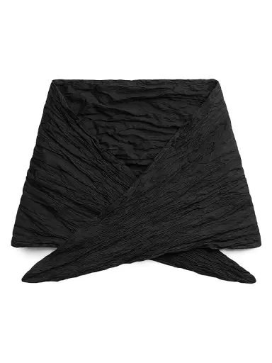 Toteme Women's Big Scarf - Black | Thumbnail 2