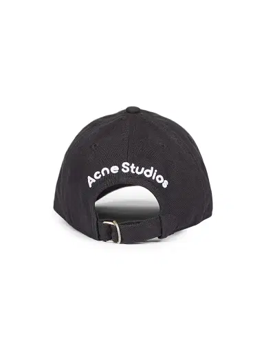 Acne Studios Men's Carily Back Logo Cotton Baseball Cap | Thumbnail 4