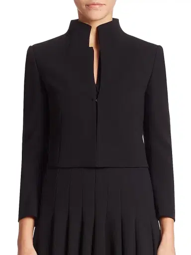 Akris Women's Pandora Stretch Jacket - Black - Size 14 | Thumbnail 1 Akris Women's Pandora Stretch Jacket - Black - Size 14 | Thumbnail 1