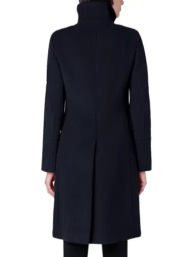 Akris punto Women's Long Wool-Blend Coat - Navy - Size 14 | Thumbnail 5 Akris punto Women's Long Wool-Blend Coat - Navy - Size 14 | Thumbnail 5
