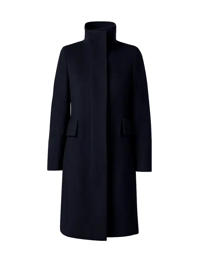 Akris punto Women's Long Wool-Blend Coat - Navy