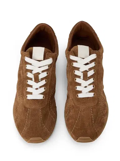 TOTEME Women's Flex Low-Top Suede Sneakers | Thumbnail 4 TOTEME Women's Flex Low-Top Suede Sneakers | Thumbnail 4