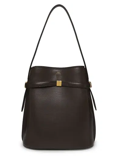 TOTEME Women's Belted Leather Bucket Bag - Bark | Thumbnail 1