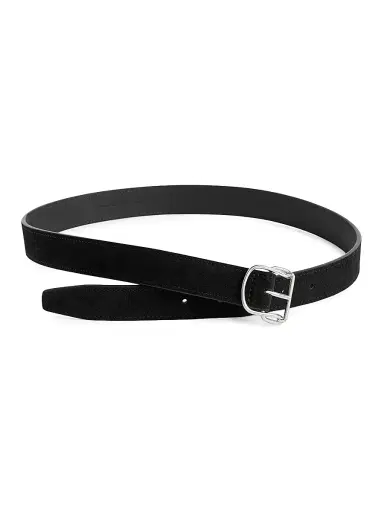 TOTEME Women's Swirl Suede Belt - Black - Size XS | Thumbnail 1 TOTEME Women's Swirl Suede Belt - Black - Size XS | Thumbnail 1