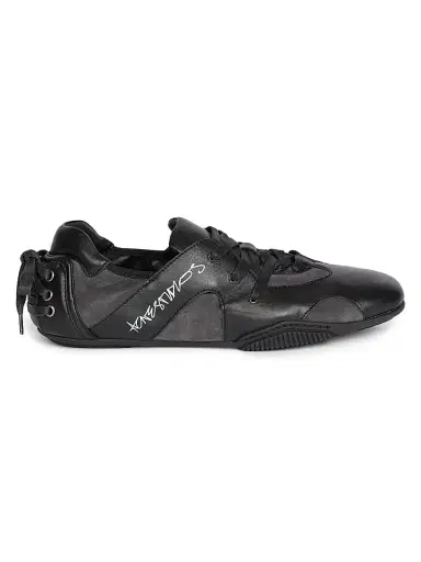 Acne Studios Men's Bilaria Up M Leather Low-Top Sneakers - Off Black - Size 13 | Thumbnail 1 Acne Studios Men's Bilaria Up M Leather Low-Top Sneakers - Off Black - Size 13 | Thumbnail 1