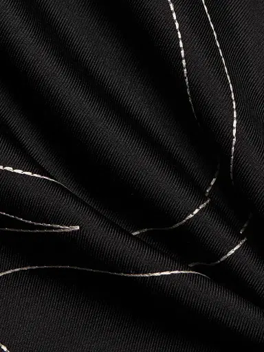 TOTEME Women's Silk Stitched-Logo Shorts - Black Monogram - Size 12 | Thumbnail 6 TOTEME Women's Silk Stitched-Logo Shorts - Black Monogram - Size 12 | Thumbnail 6