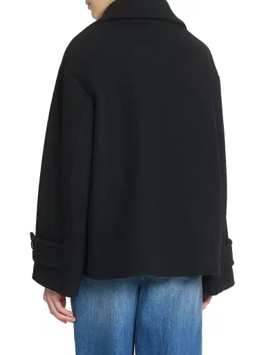 Chloé Women's Wool Double-Breasted Coat - Black | Thumbnail 5 Chloé Women's Wool Double-Breasted Coat - Black | Thumbnail 5