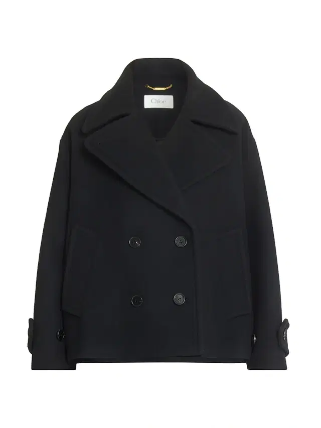 Chloé Women's Wool Double-Breasted Coat - Black