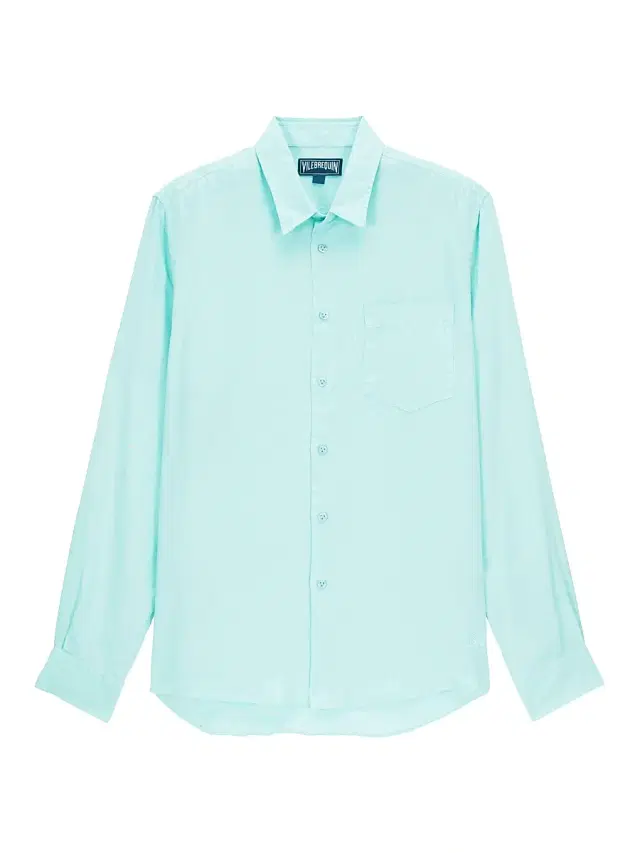 Vilebrequin Men's Caroubis Linen Button-Front Shirt - Lagon