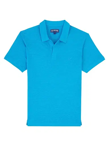Vilebrequin Men's Pyramid Linen Polo Shirt | Thumbnail 1 Vilebrequin Men's Pyramid Linen Polo Shirt | Thumbnail 1