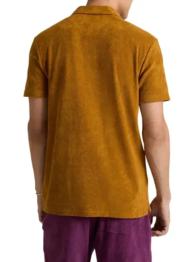 Vilebrequin Men's Terry Cloth Polo Shirt - Brick - Size XXL | Thumbnail 3