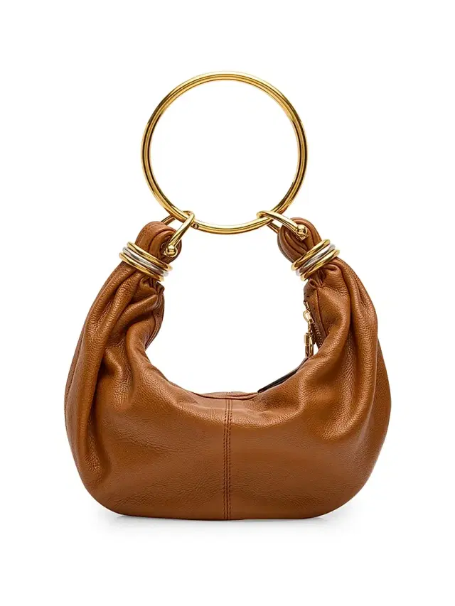 Chloé Women's  Bracelet Grained Leather Hobo Bag - Brown