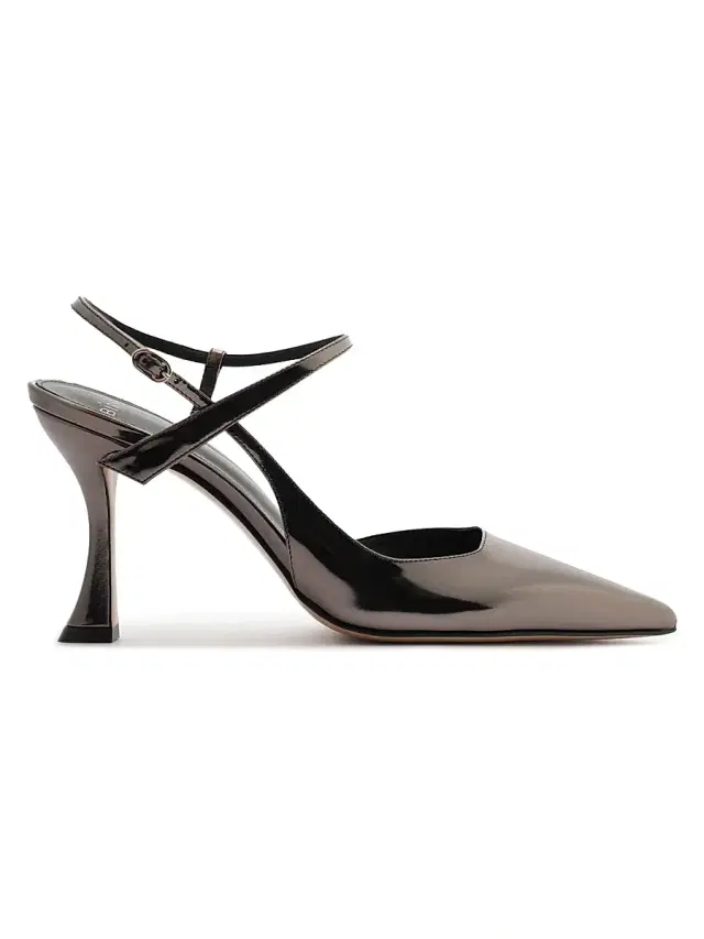 Alexandre Birman Women's Tita Wrap 85MM Patent Leather Pumps - Grafite
