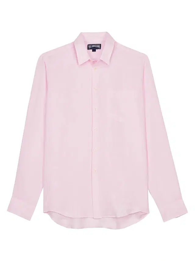 Vilebrequin Men's Long-Sleeve Linen Shirt - Ballerine