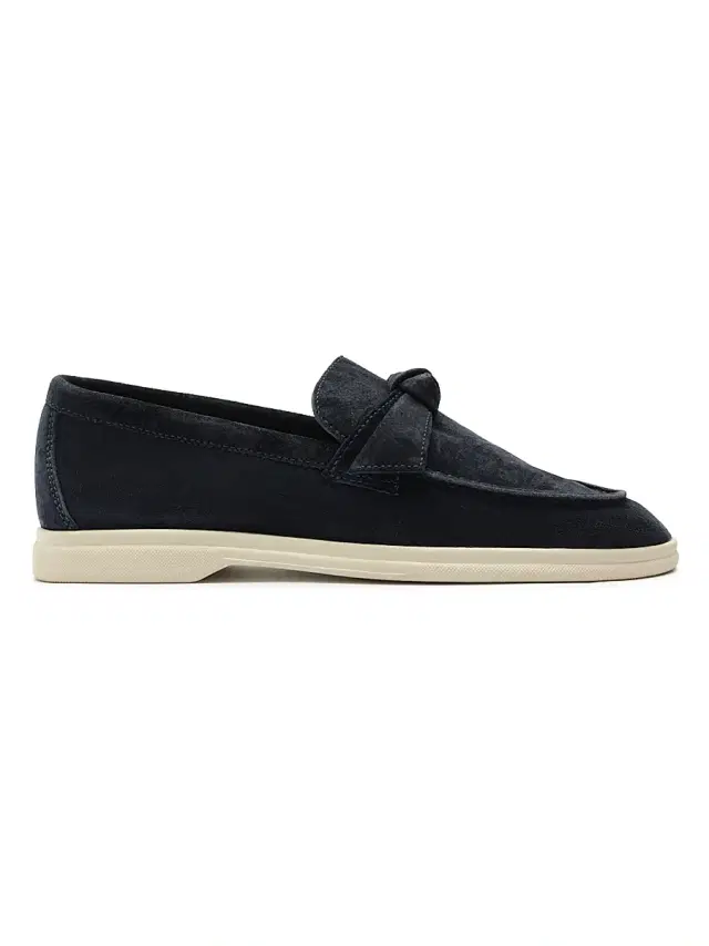 Alexandre Birman Women's Clarita Suede Bow Loafers - Twilight Blue