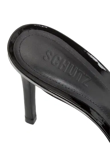 Schutz Women's Cloe 100MM Patent Leather Sandals - Black - Size 9.5 | Thumbnail 5 Schutz Women's Cloe 100MM Patent Leather Sandals - Black - Size 9.5 | Thumbnail 5