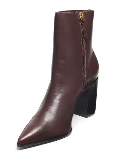Schutz Women's Mikki 85MM Block-Heel Leather Booties - Dark Chocolate - Size 11 | Thumbnail 2 Schutz Women's Mikki 85MM Block-Heel Leather Booties - Dark Chocolate - Size 11 | Thumbnail 2