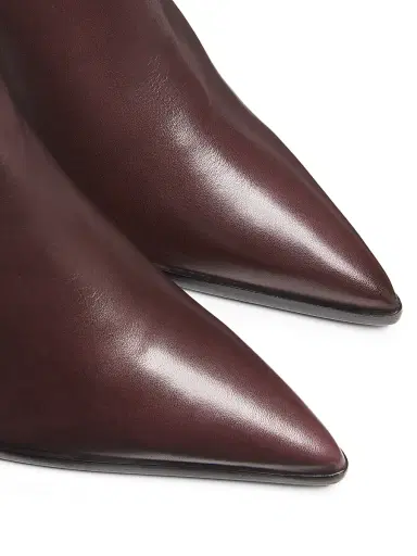 Schutz Women's Mikki 85MM Block-Heel Leather Booties - Dark Chocolate - Size 11 | Thumbnail 4 Schutz Women's Mikki 85MM Block-Heel Leather Booties - Dark Chocolate - Size 11 | Thumbnail 4