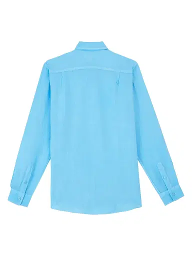 Vilebrequin Men's Long-Sleeve Linen Shirt - Light Blue - Size XXL | Thumbnail 3