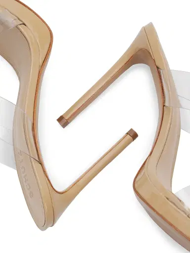 Schutz Women's Ariella 100MM Platform Sandals - Transparent Light Beige - Size 11 | Thumbnail 5
