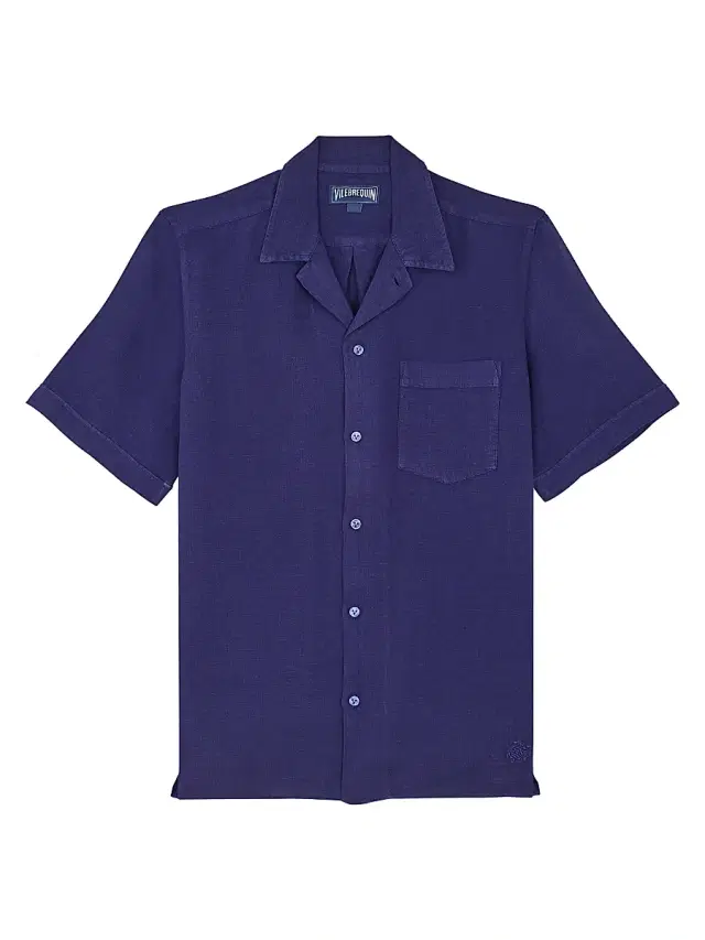 Vilebrequin Men's Charli Linen Shirt - Midnight