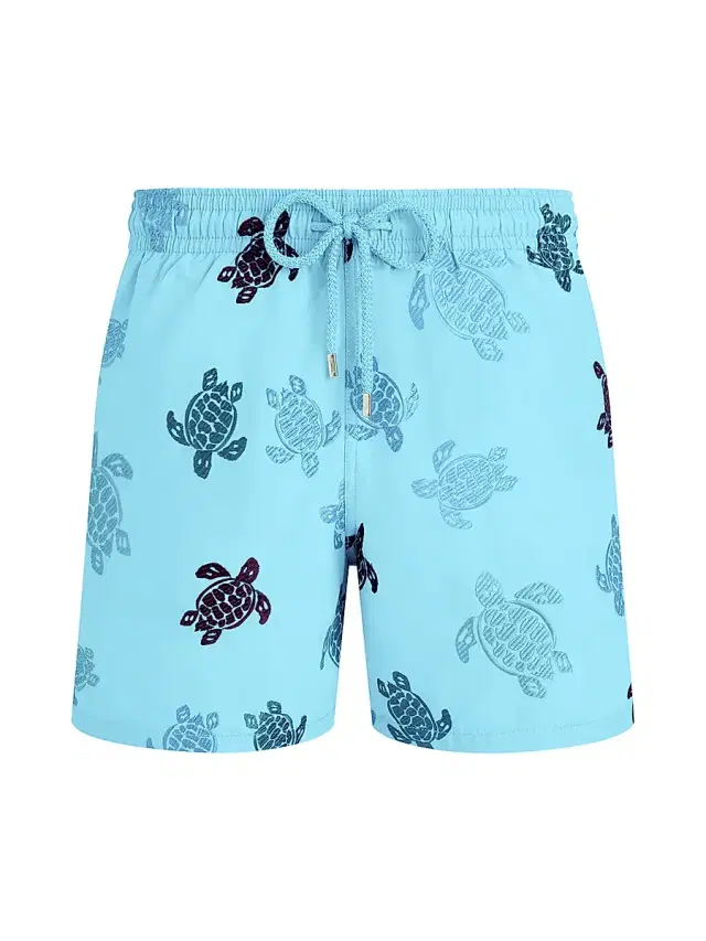 Vilebrequin Men's Turtle Rounds Swim Trunks - Santorin