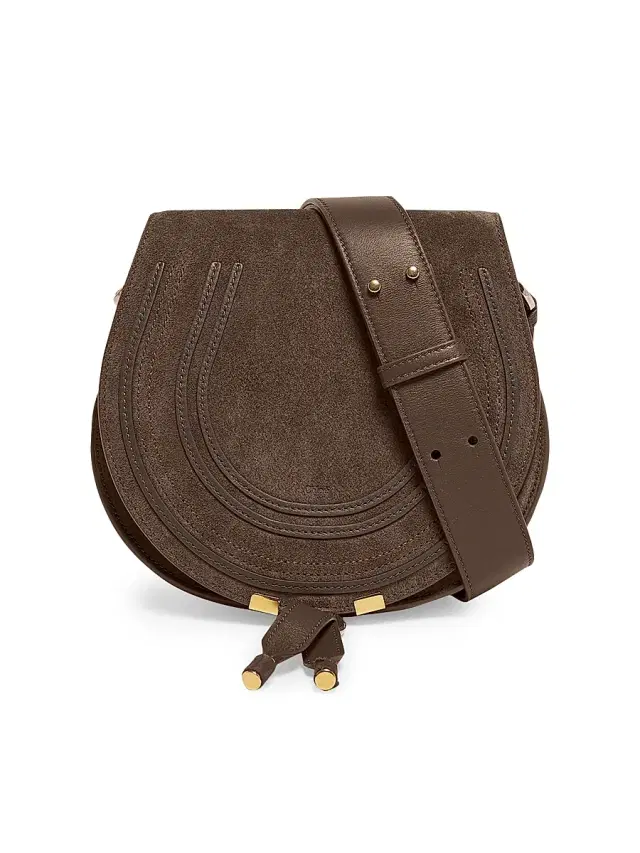 Chloé Women's Marcie Suede Crossbody Bag - Kohl Brown
