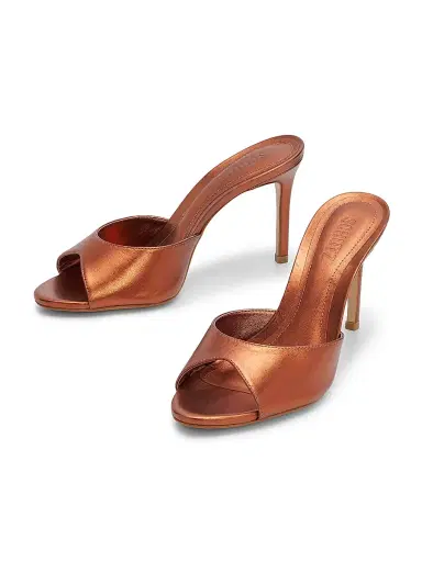 Schutz Women's Cloe 100MM Patent Leather Sandals - Brown Rose - Size 5 | Thumbnail 2