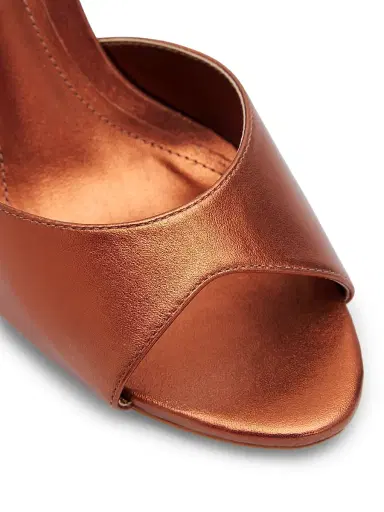Schutz Women's Cloe 100MM Patent Leather Sandals - Brown Rose - Size 5 | Thumbnail 5