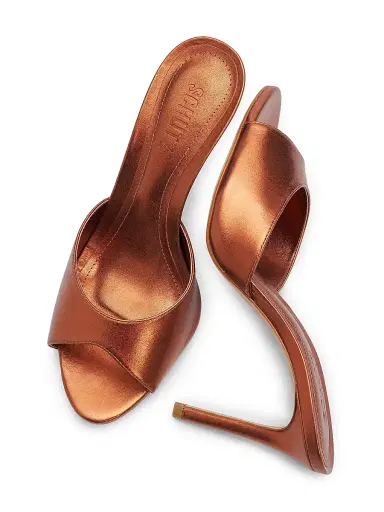 Schutz Women's Cloe 100MM Patent Leather Sandals - Brown Rose - Size 5 | Thumbnail 6
