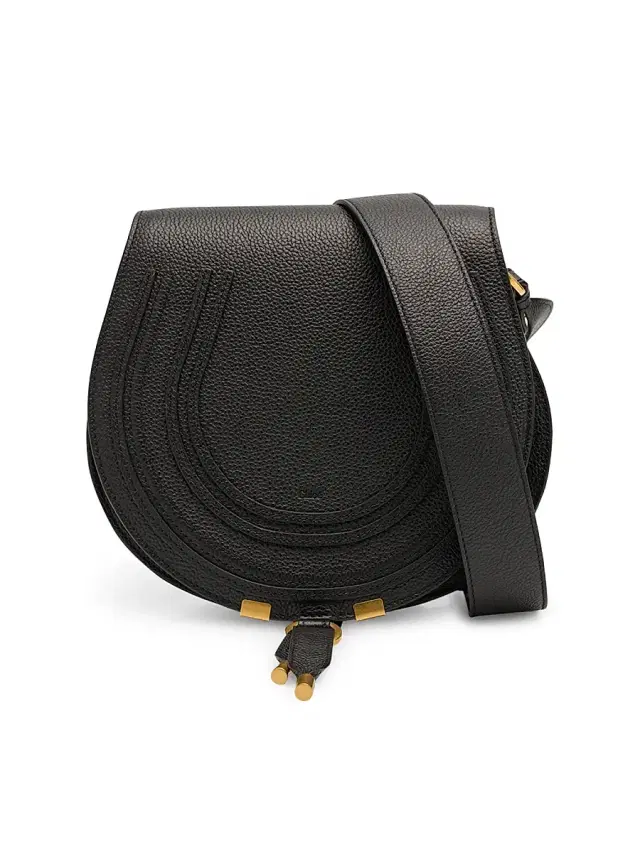 Chloé Women's Marcie Leather Saddle Bag - Black