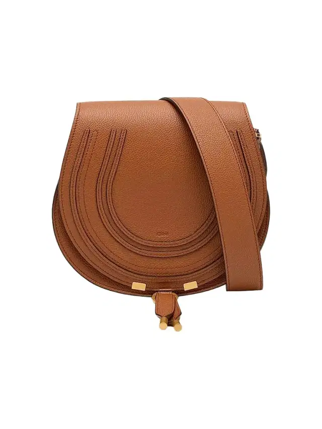 Chloé Women's Marcie Leather Saddle Bag - Tan
