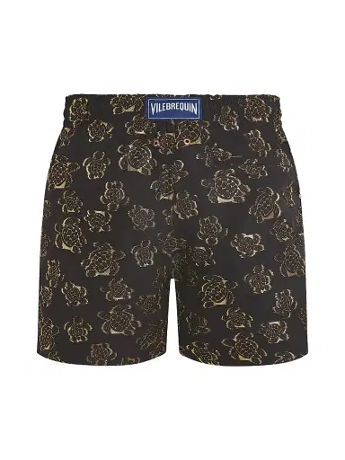 Vilebrequin Men's Metallic Jacquard Swim Shorts - Noir | Thumbnail 2